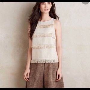 Anthropologie Sunday in Brooklyn Fringe Top, M